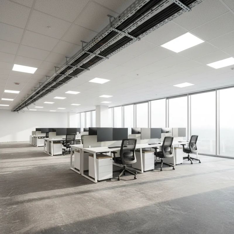 Electrician installing commercial electrical wiring in Murrieta, CA
